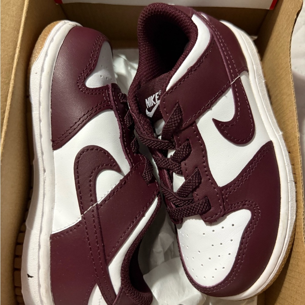 Nike Kids' Maroon and White Sneakers